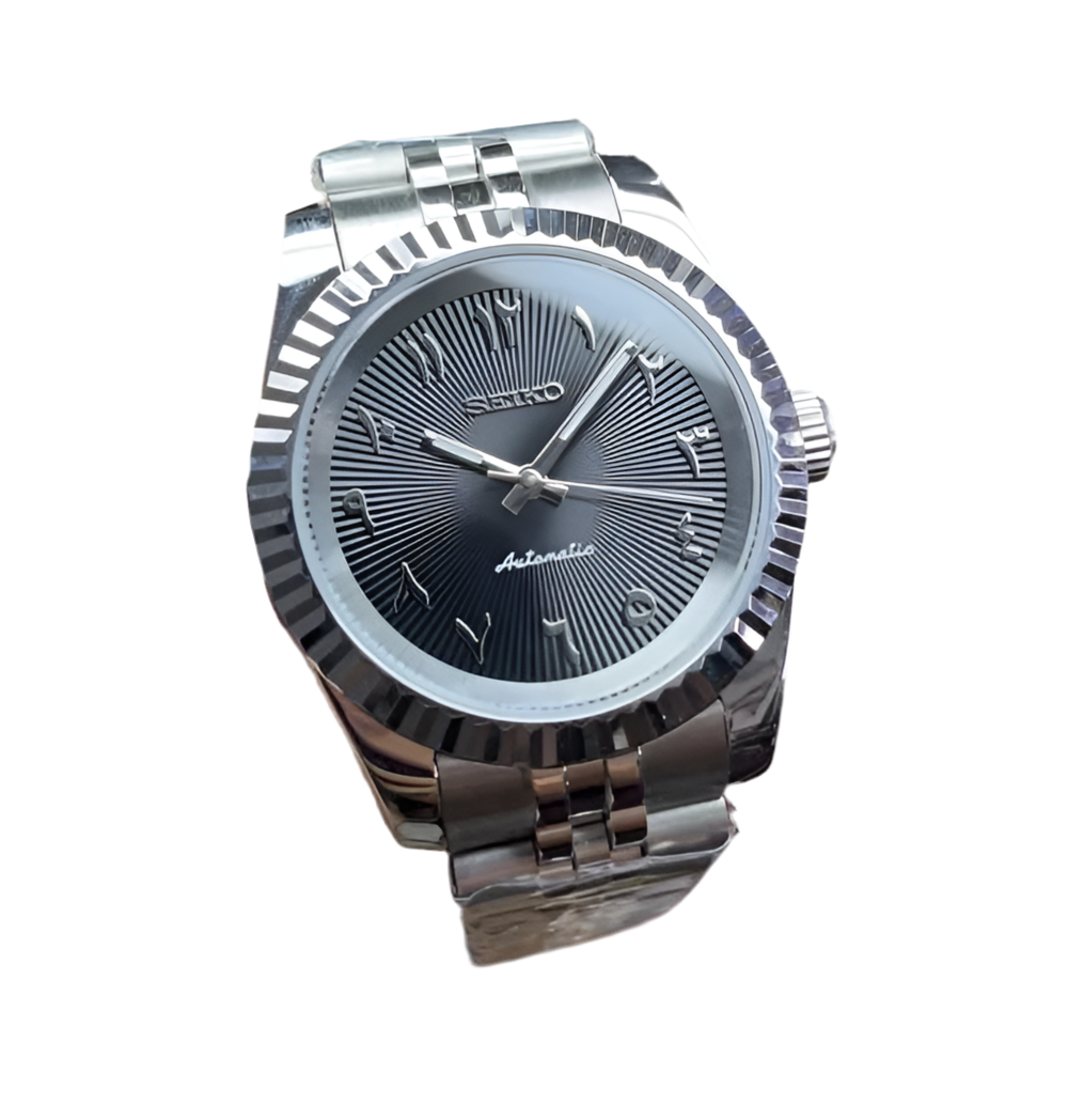 Grey Fluted Arabic - Datejust Mod