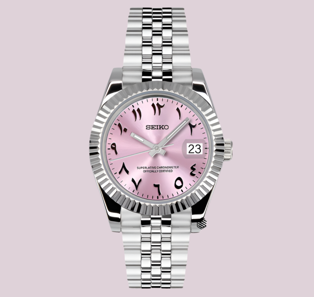 Pink Arabic DJ 39mm - Seiko Mods