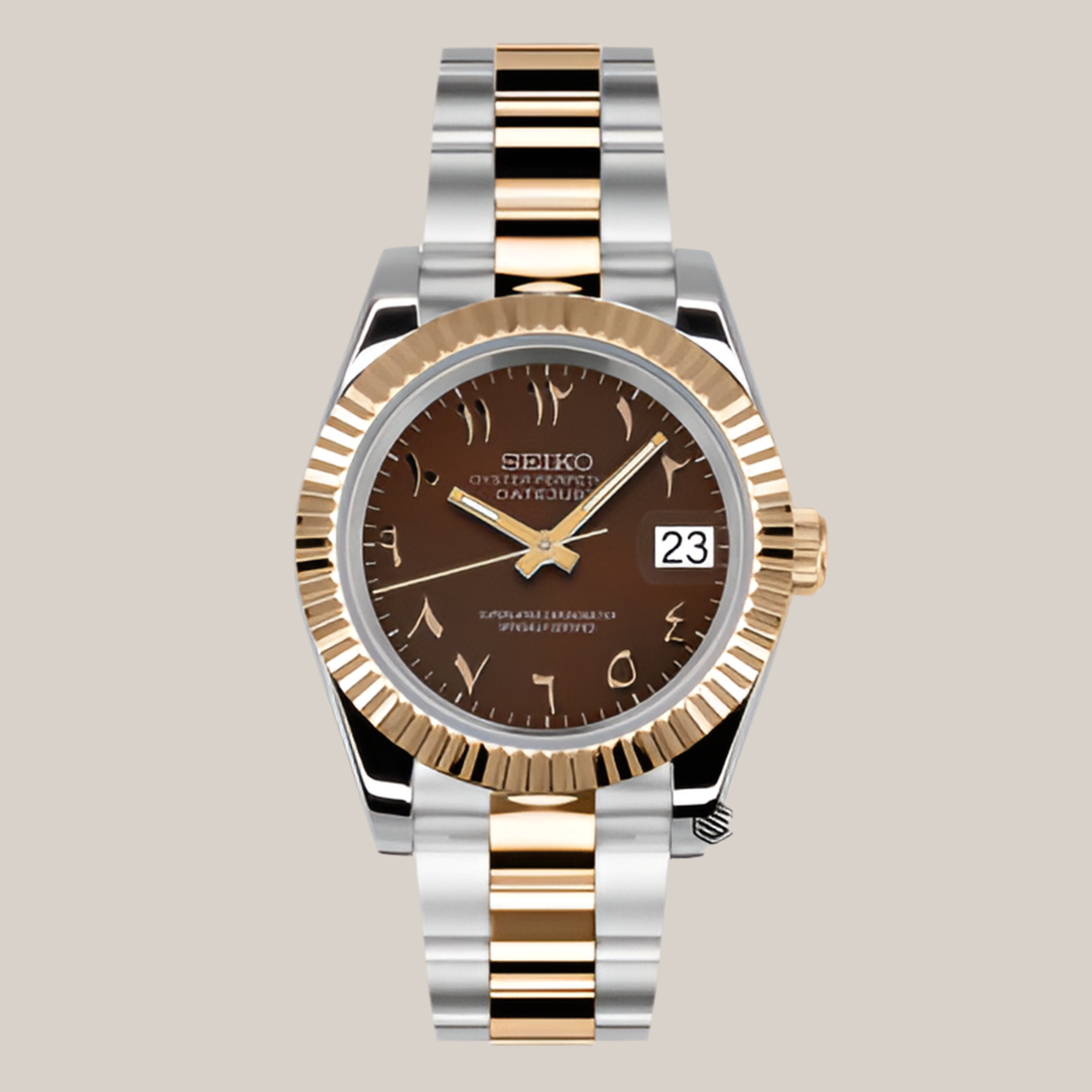 Chocolate Rose Gold Arabic DJ 39mm - Seiko Mods
