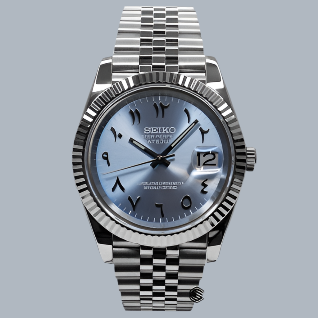 Ice Blue Arabic DJ 39mm - Seiko Mods