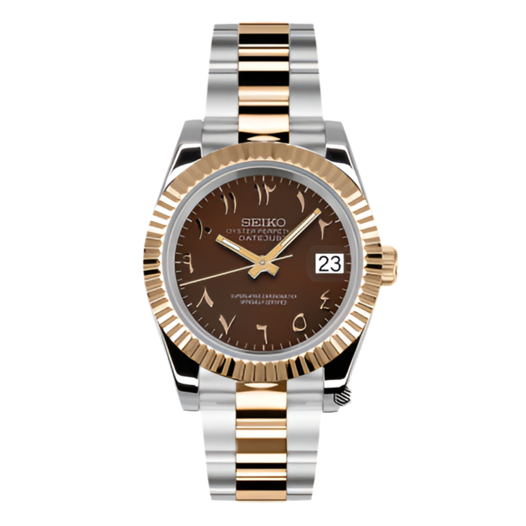 Chocolate Rose Gold Arabic  - Datejust Mod